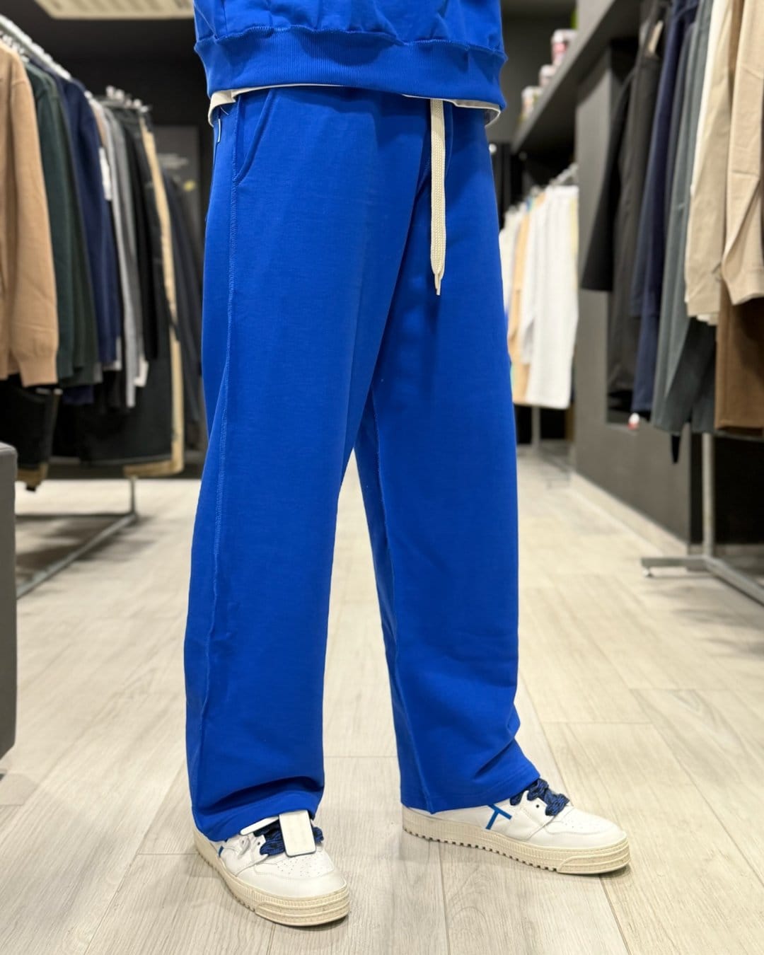 Panta tuta reverse blu royal