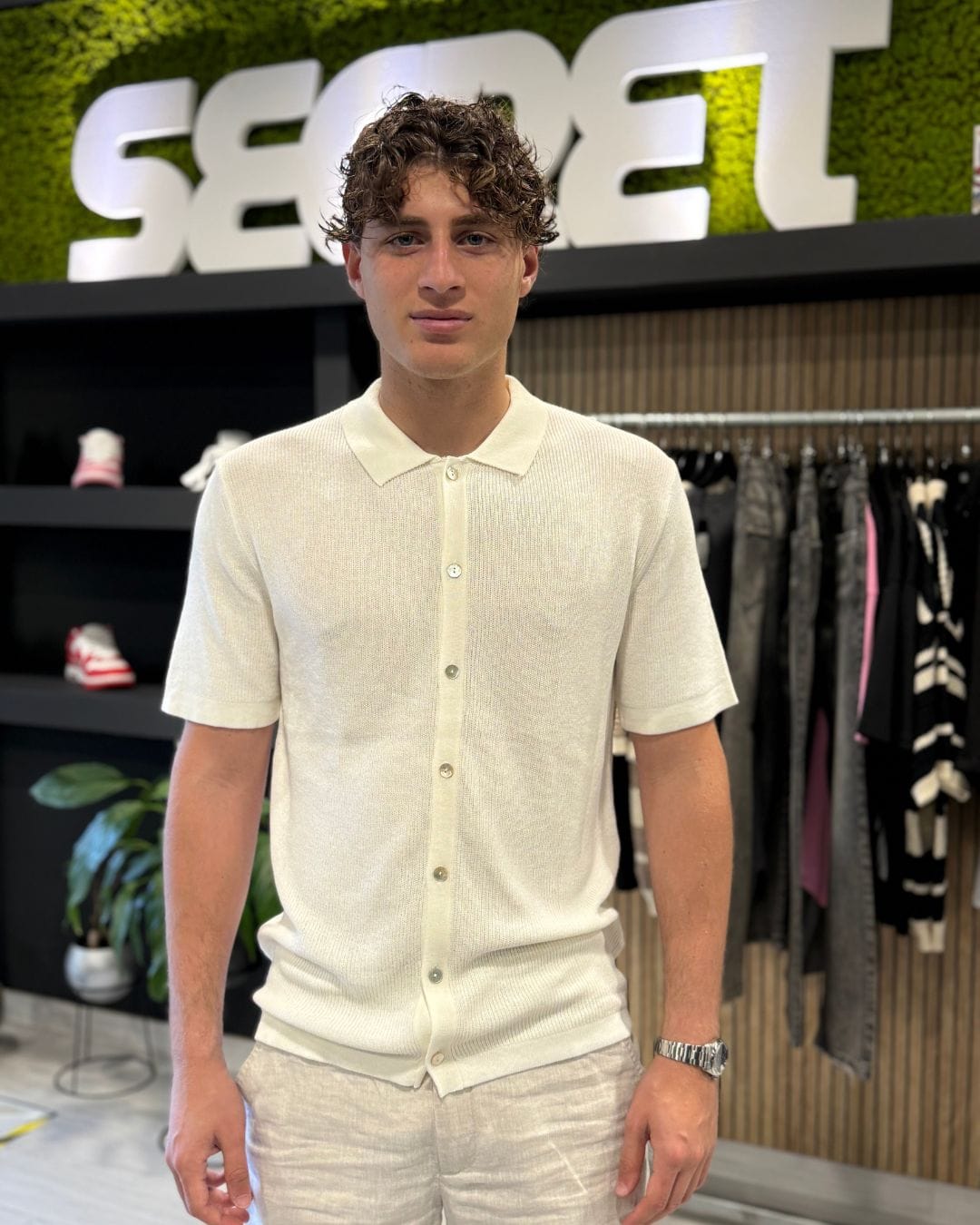 Camicia in filo bianca