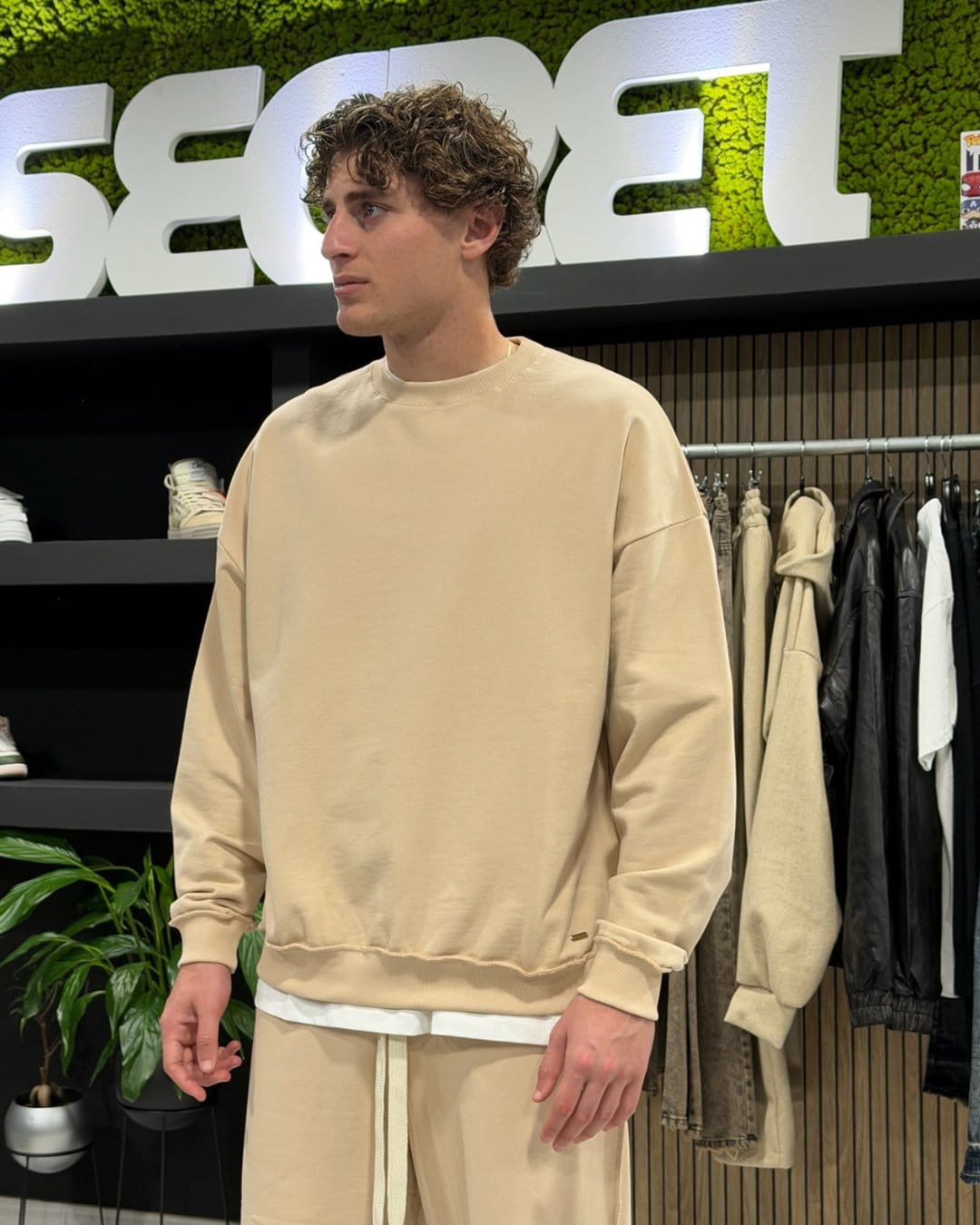 Felpa reverse beige