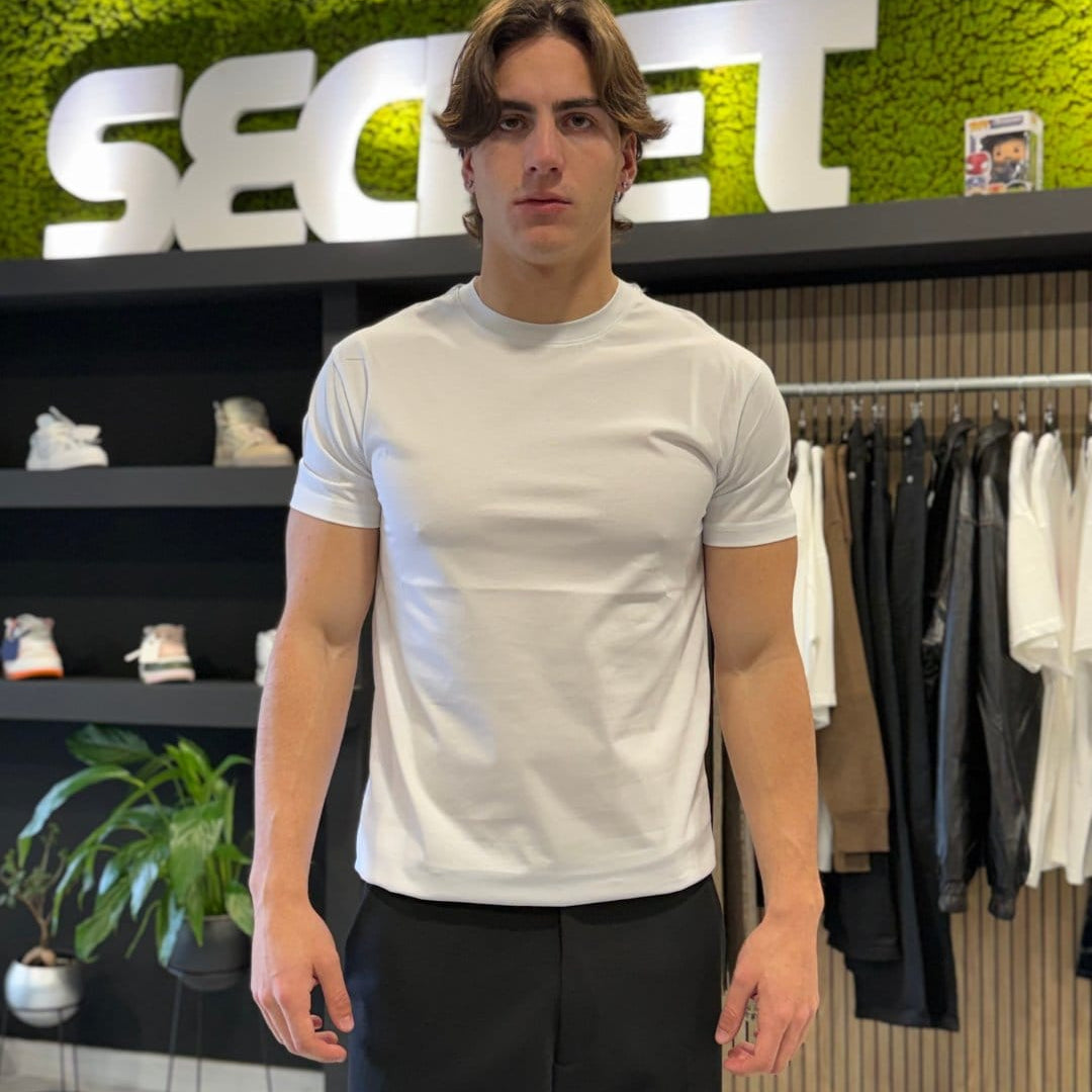 T-Shirt filo di scozia white