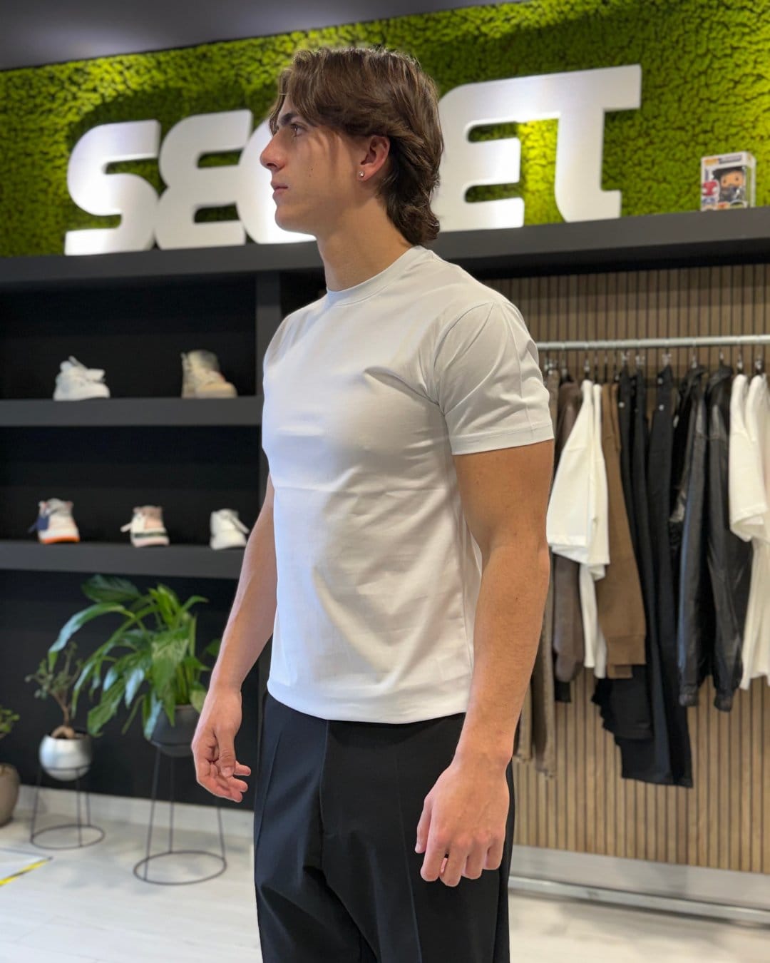 T-Shirt filo di scozia white