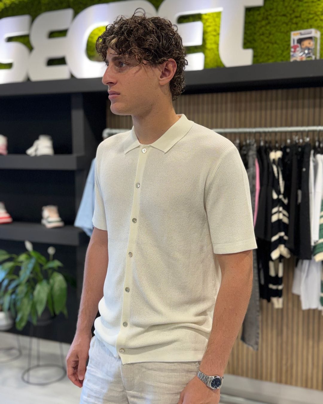 Camicia in filo bianca
