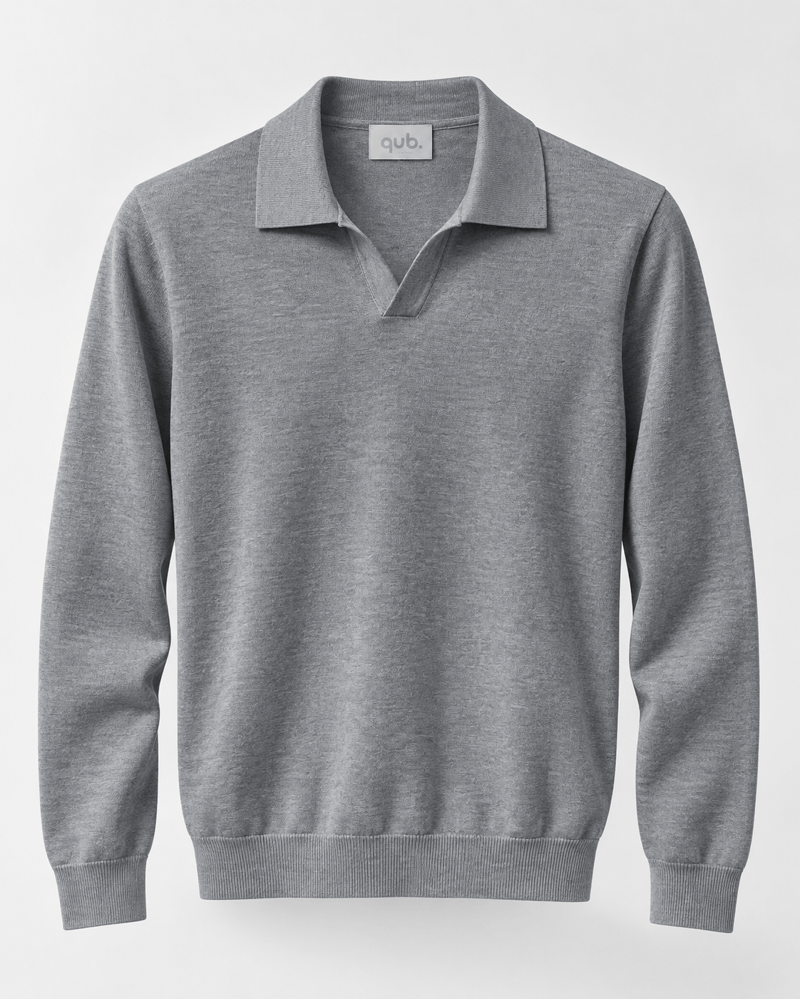 Polo manica lunga V grey