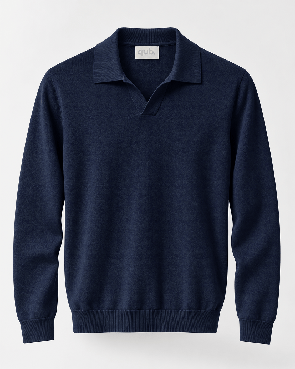 Polo manica lunga V blue