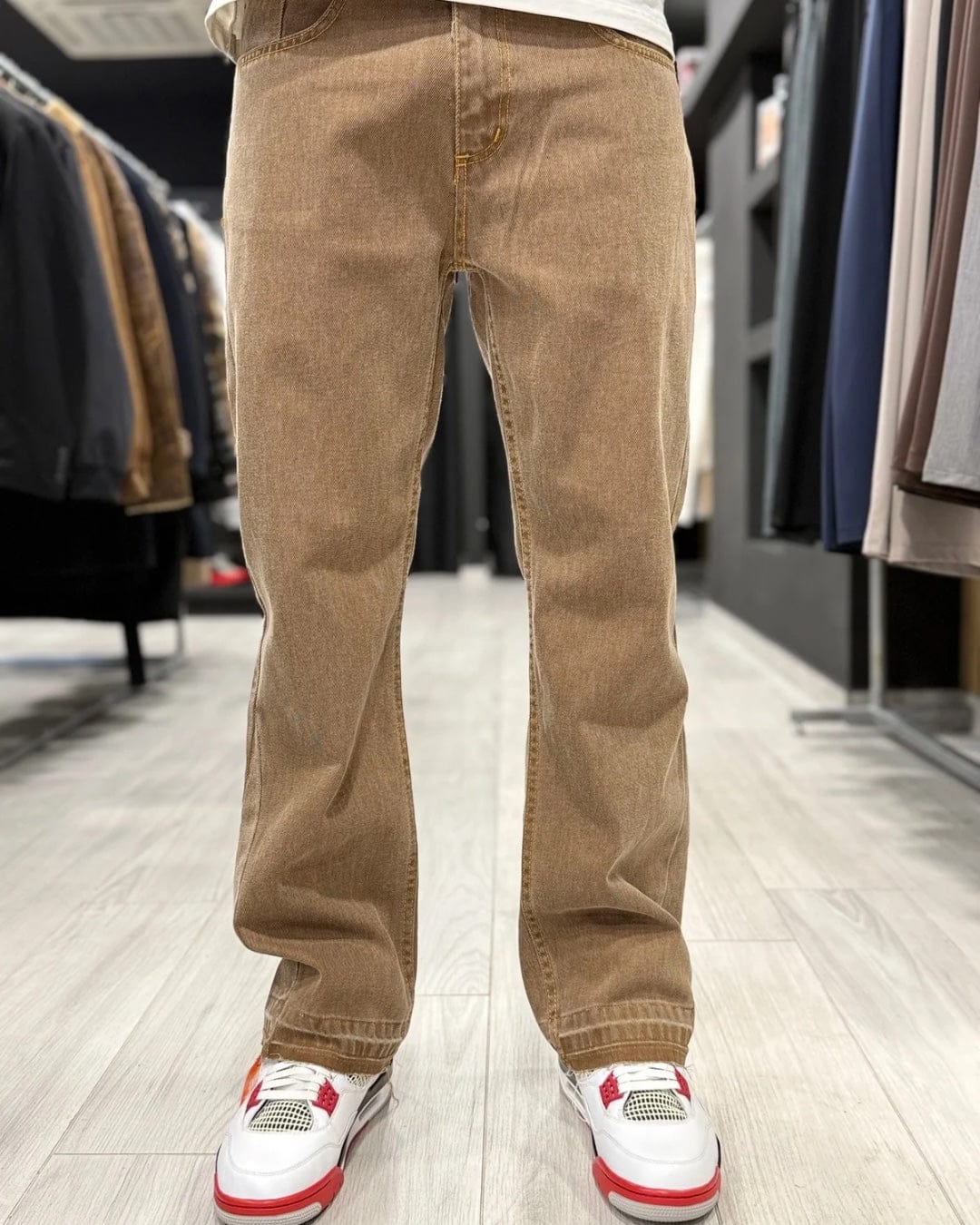 Jeans flare marrone