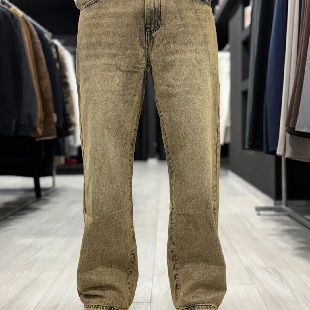 Jeans baggy sabbiato