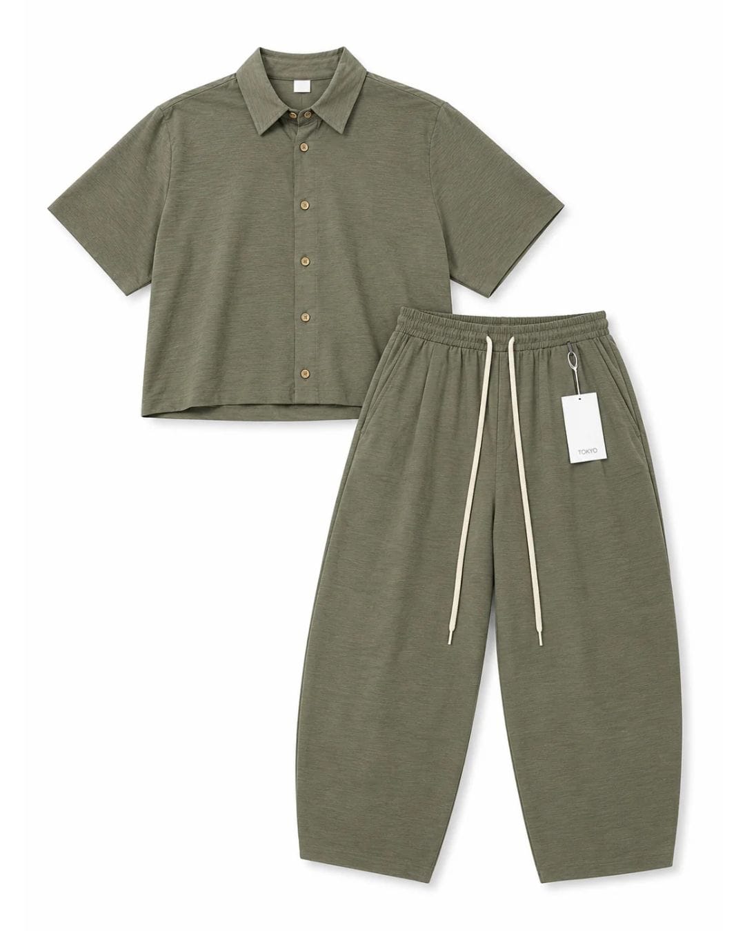 Completo IBZ verde (100% Lino)