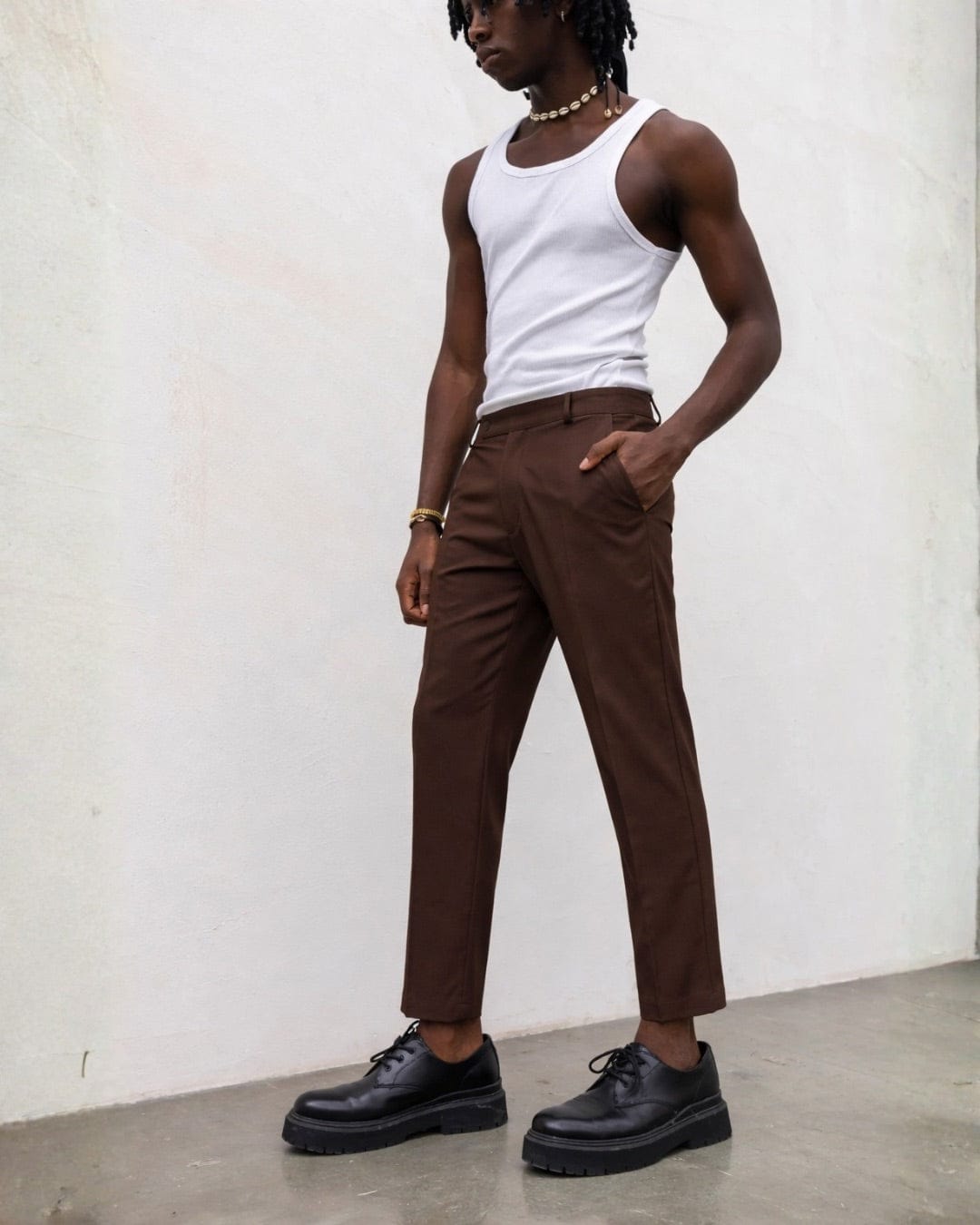Panta chinos marrone