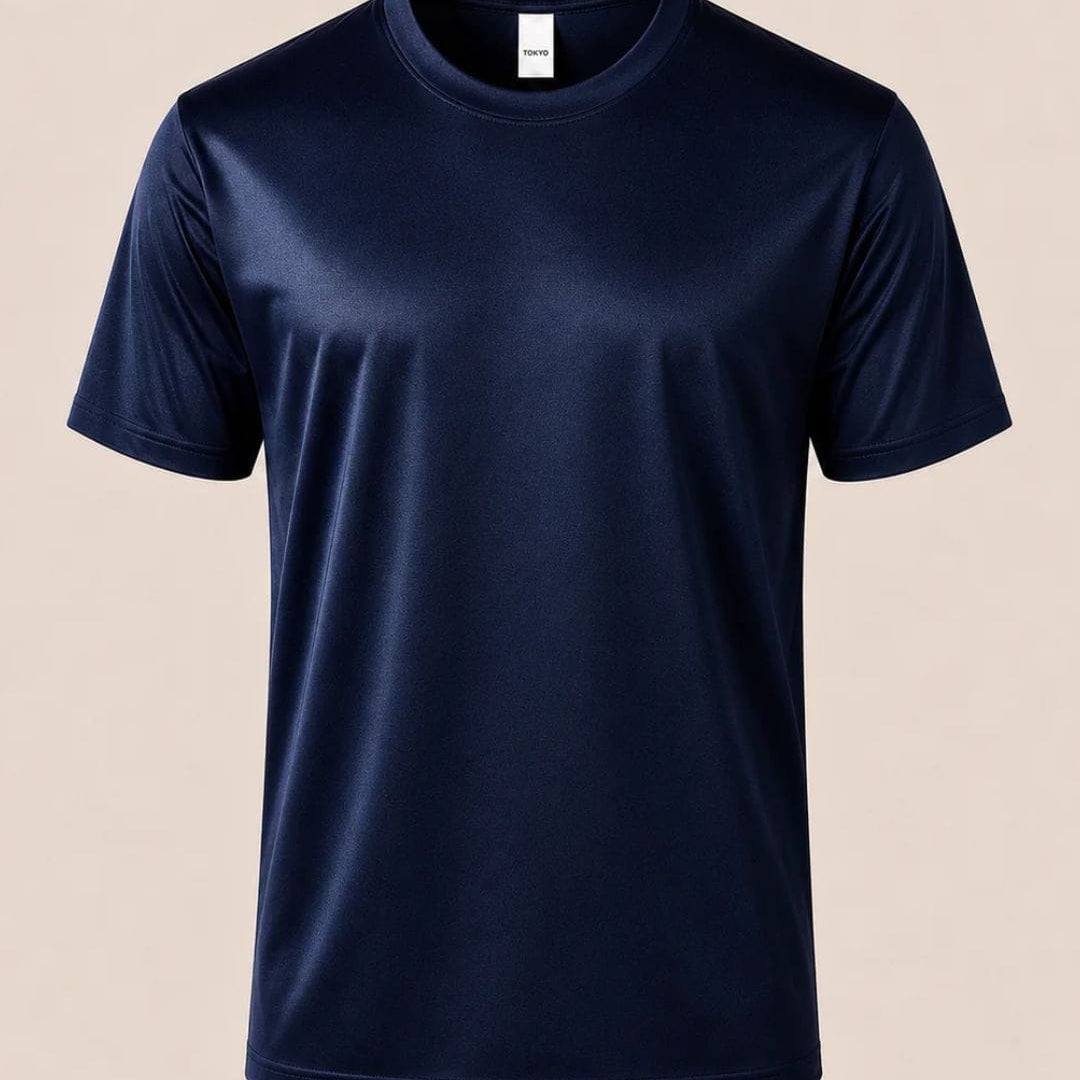 T-Shirt filo di scozia blu tokyo
