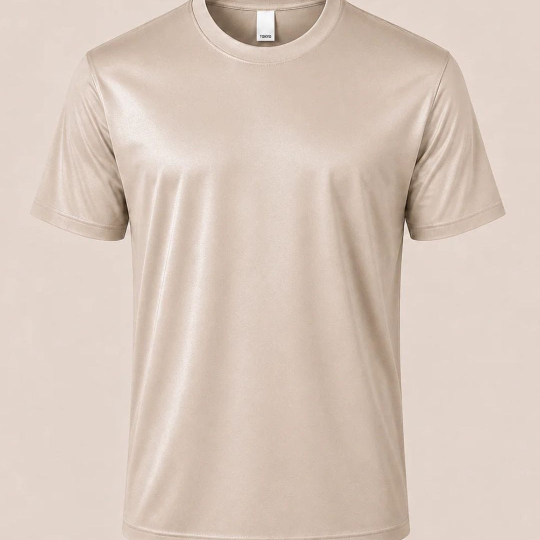 T-Shirt filo di scozia beige tokyo