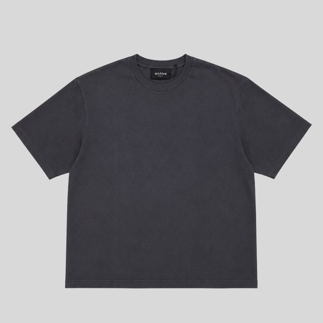T-Shirt Over Crop Piombo American Jersey